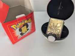 Pokemon TCG Burger King Mewtwo #150 23k Gold-plated Card in Pokeball 1999 - Image 1