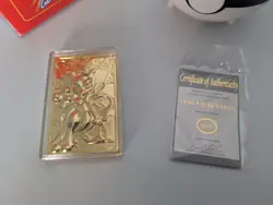 Pokemon TCG Burger King Mewtwo #150 23k Gold-plated Card in Pokeball 1999 - Image 2