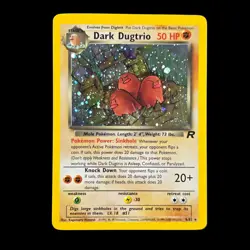 Pokemon Dark Dugtrio TCG 6/82 Rare Holo Card LP Team Rocket - Image 1