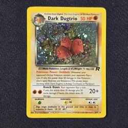 Pokemon Dark Dugtrio TCG 6/82 Rare Holo Card LP Team Rocket - Image 2