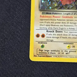 Pokemon Dark Dugtrio TCG 6/82 Rare Holo Card LP Team Rocket - Image 4