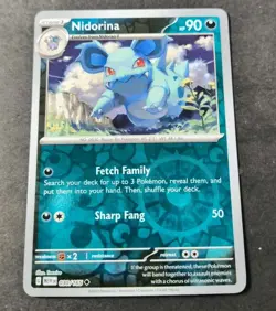 Pokemon 151 Nidorina Reverse Holo Uncommon Card 030/165 NM - Image 1