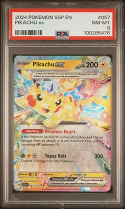 Pikachu ex 057/191 Sv08: Surging Sparks Holo for sale online - Image 1