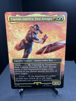 MTG Secret Lair Drop Captain America First Avenger Borderless Regular NM - Image 1