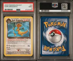 2000 Pokemon Team Rocket Dark Dragonite Non Holo Rare 22/82 PSA 9 MINT - Image 2