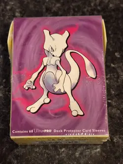 1999 Zap! Pokemon Deck Box w/ Sleeves Pikachu & Mewtwo Sealed / New! - Image 2