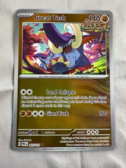 Great Tusk [Reverse Holo] 55/131 Pokemon Prismatic Evolutions - Image 1