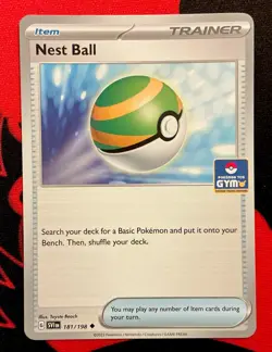 Pokemon Asia Exclusive Nest Ball Gym Promo Stamped 181/198 - Image 1