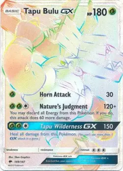 Moderately Played Tapu Bulu GX - 149/147 - Secret Rare Pokemon Burning Shadows - Image 1