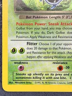 2000 Dark Golbat #7/82 Holo (SWIRL) LP Rare Pokemon Team Rocket Vintage WOTC - Image 4