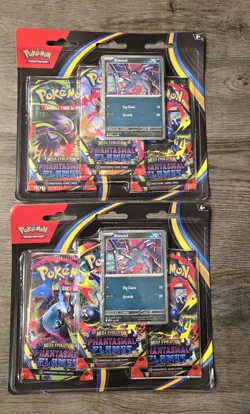 2 Pokemon TCG: Phantasmal Flames 3 Pack Triple Blisters Featuring Sneasel Promo - Image 1