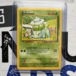 Pokemon TCG Bulbasaur Base Set 44/102 Regular 1st Edition Common - Image 1