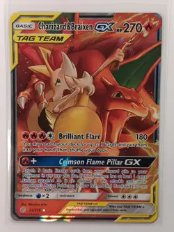 PACK FRESH Pokemon Charizard & Braixen GX Tag Team 22/236 SM Cosmic Eclipse G - Image 1