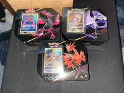 pokemon tin bundle Includes Galarian Articuno, Moltres, and Zapdos (empty tins). - Image 1