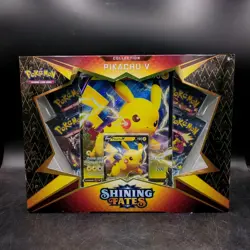Pokemon TCG: Shining Fates Pikachu V Collection Box: NEW FACTORY SEALED - Image 1