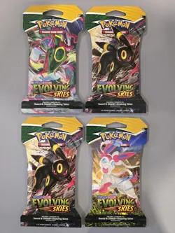 Pokemon Evolving Skies Sleeved Booster Packs X4 - Image 1