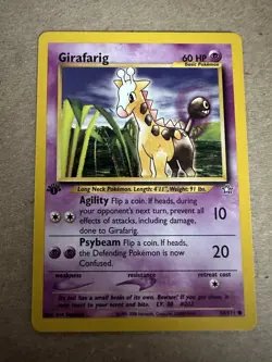 Pokemon Neo Genesis 1st Edition Girafarig 58/111 - Image 1