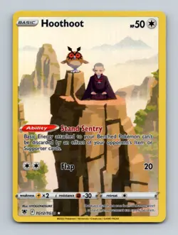 Pokemon Hoothoot TG12/TG30 Trainer Gallery English Near Mint - Image 1