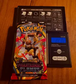 EXTREMELY HEAVY Pokemon Phantasmal Flames - Factory Sealed Booster Pack (22.75g) - Image 1