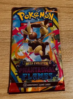 EXTREMELY HEAVY Pokemon Phantasmal Flames - Factory Sealed Booster Pack (22.75g) - Image 2
