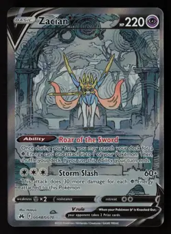 Zacian V GG48/GG70 Crown Zenith: Galarian Gallery Pokemon TCG NM - Image 1
