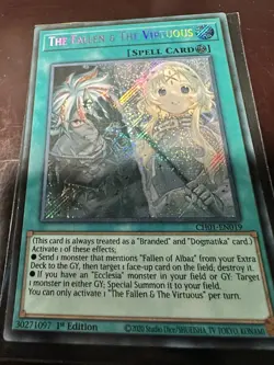 LP The Fallen And The Virtuous Yugioh Secret Rare - Image 2