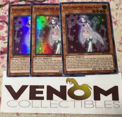 3x (M/NM) Cyclamen the Rikka Fairy SESL-EN016 Super Rare 1st Edition YuGiOh - Image 1