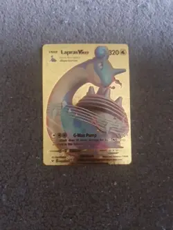 ❄Pokemon Lapras V Max 320HP Gold Foil Fan Art Card SV111/SV122 custom - Image 1