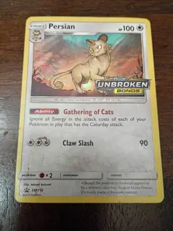 Persian - SM182 - Pokemon Sun & Moon Promo Prerelease Holo Rare Card - Image 1
