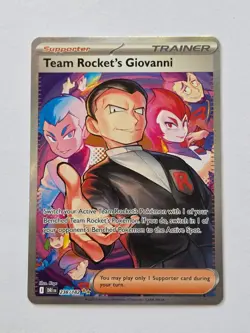 Team Rocket's Giovanni 238/182 Destined Rivals SIR Holo Pokemon Card - Near Mint - Image 1