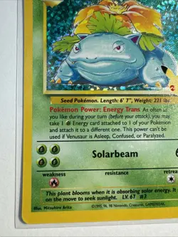 Pokemon TCG Venusaur Base Set Holo Unlimited Rare Card 15/102 WK - Image 3