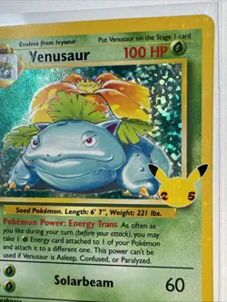 Pokemon TCG Venusaur Base Set Holo Unlimited Rare Card 15/102 WK - Image 5
