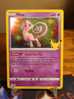 Pokemon TCG Celebrations Mew Holo Rare Card 011/025 Collection - Image 1