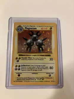 1999 Pokemon Game Magneton Holo 1st Edition Rare Card 9/102 Base Set - Image 1