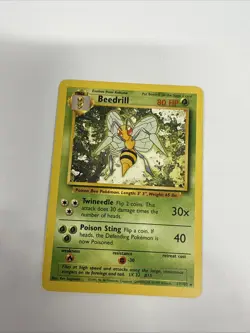 Beedrill Pokemon TCG Base Set Rare Card 17/102 LP - Image 1
