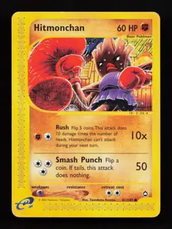 Hitmonchan 81/147 Common Aquapolis Pokemon Card - Image 1