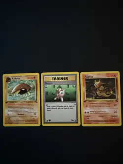 Kabuto Fossil Regular Card 50/62 Recycle 61/62 Magmar 39/62 Fossil Series 1st Ed - Image 1