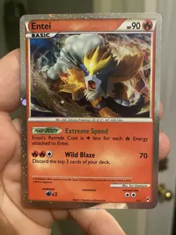 Entei SL3 Call of Legends Pokemon Card TCG Shiny Holo Rare LP - Image 1