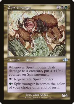 2x Spiritmonger - Foil Retro Frame Dominaria Remastered NM MTG - Image 1