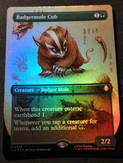 Badgermole Cub - Foil - Borderless - TLA - MTG - EN - NM - 0326 - Image 1