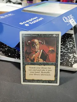 MTG Magic the Gathering Rare Sorcery Demonic Tutor Revised Edition - Image 1