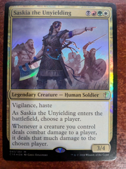 1x FOIL Saskia the Unyielding (C16) MTG NM - Image 1
