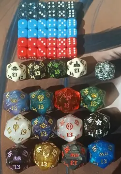 Dice Lot With Edge Of Eternities Deck Box - Magic The Gathering - Oversized - Image 1