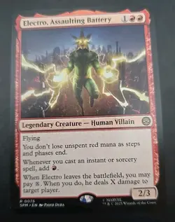 Electro, Assaulting Battery Marvel's Spider-Man MTG Regular Near Mint - Image 1
