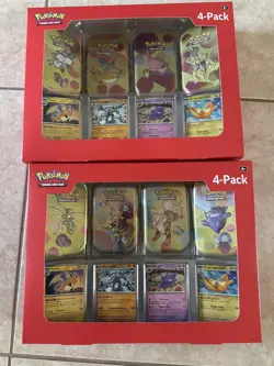 Pokemon TCG Scarlet & Violet 151 Mini Tin 4-Pack Lot 2 Sam’s Club Sealed - Image 1