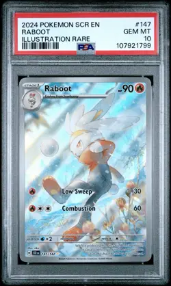 Raboot Illustration Rare Illustration Rare 147/142 Pokemon TCG PSA 10 - Image 1