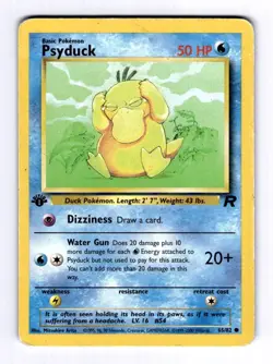 Psyduck Team Rocket #65 (2000) Common MP Pokemon - Image 1
