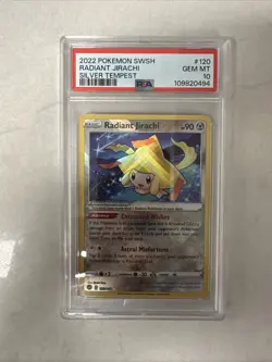 2022 POKEMON SWORD & SHIELD SILVER TEMPEST 120/195 RADIANT JIRACHI - PSA 10 - Image 1