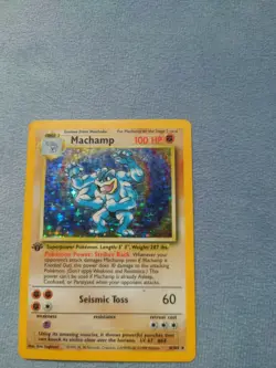 Pokemon TCG Machamp Base Set 8/102 Holo 1st Edition Holo Rare - Image 1