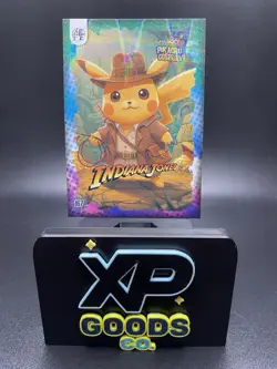 Pikachu Poncho Sparkle Holo Box Hit Cracked Ice Pokemon Indiana Jones - Image 1